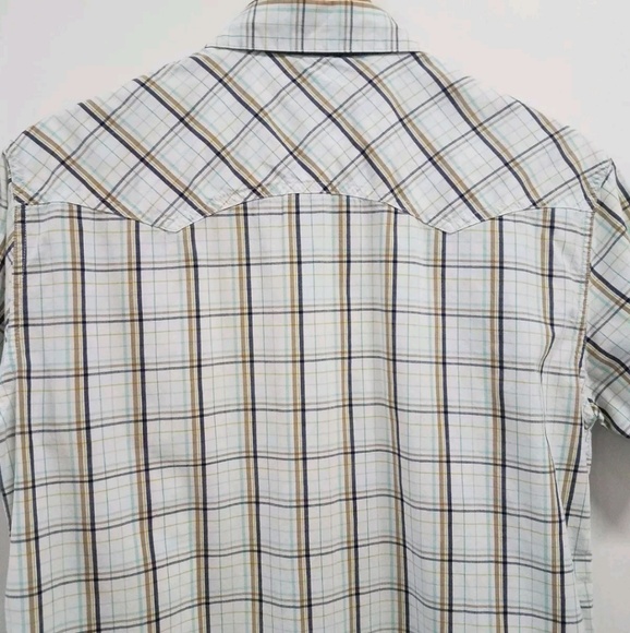 Aeropostale Authentic Fit Snap Button Mens Plaid S - Picture 6 of 8